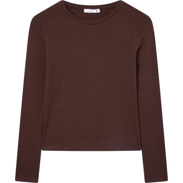 t-shirt Terranova marrone tinta unita
