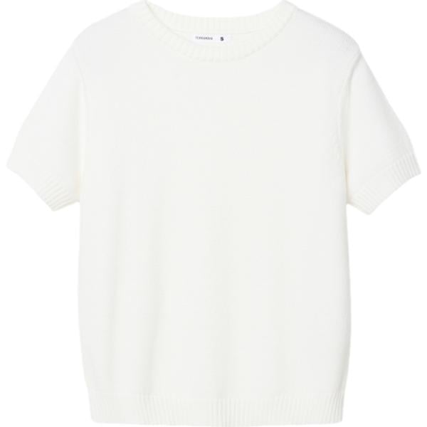 t-shirt Terranova bianco tinta unita