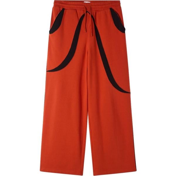 Pantaloni da uomo in rosso classico lungo con coulisse Terranova