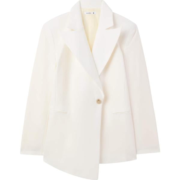blazer Terranova bianco tinta unita