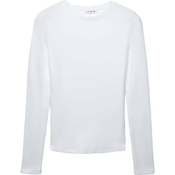 t-shirt Terranova bianco tinta unita