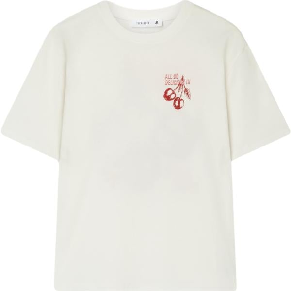 t-shirt Terranova bianco con stampe