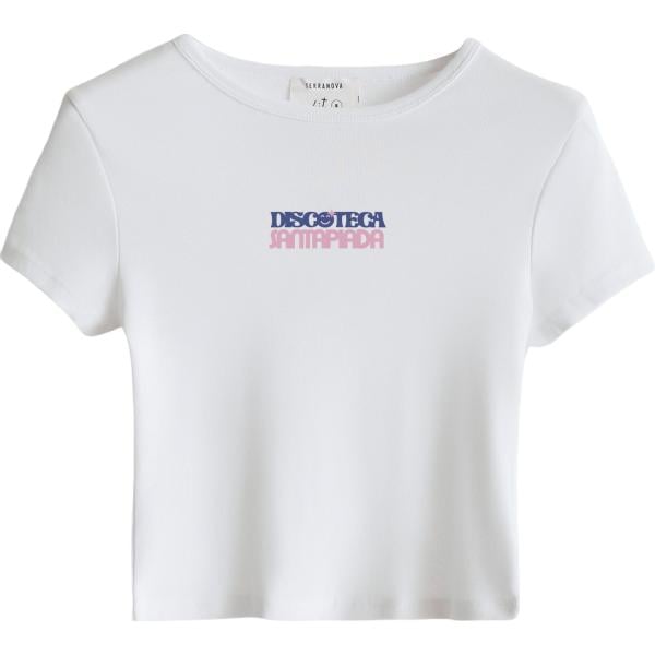 t-shirt Terranova bianco con stampe