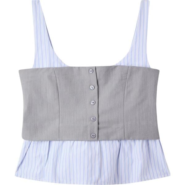 top Terranova grigio tinta unita