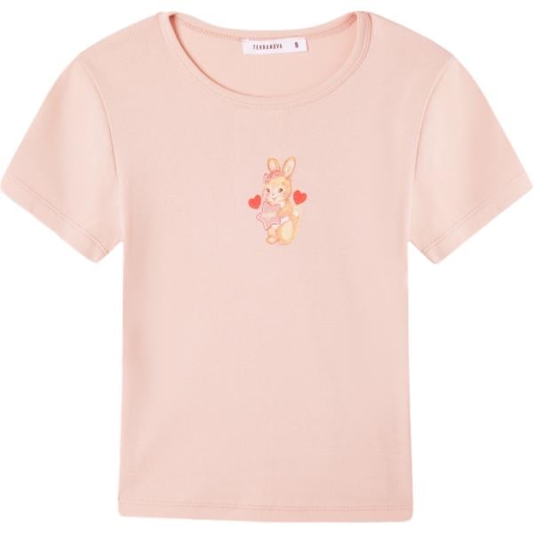 t-shirt Terranova marrone con stampe