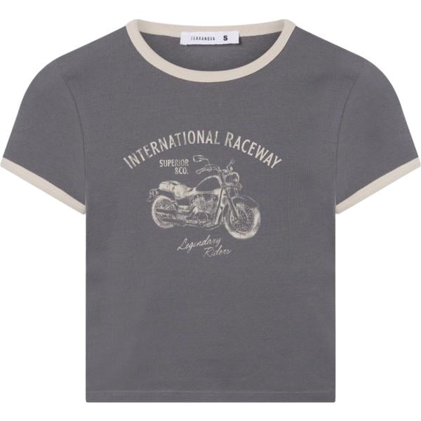 t-shirt Terranova grigio con stampe