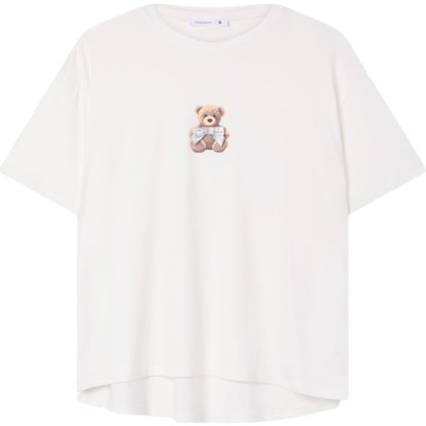 t-shirt Terranova bianco con stampe