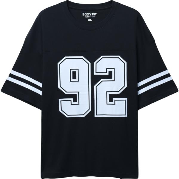 t-shirt sportive Terranova nero con stampe