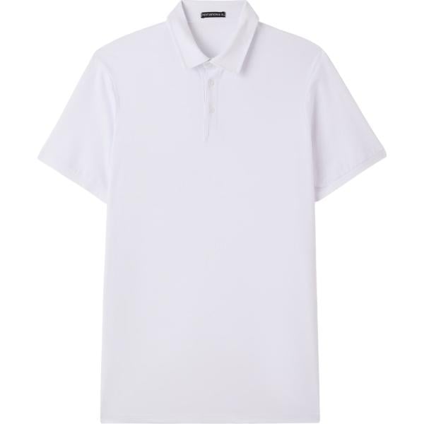 polo Terranova bianco tinta unita