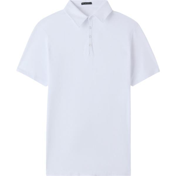 polo Terranova bianco tinta unita