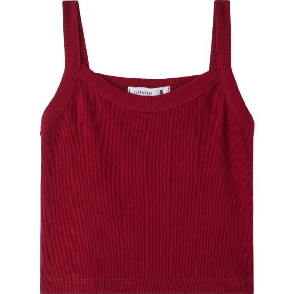 top Terranova rosso tinta unita