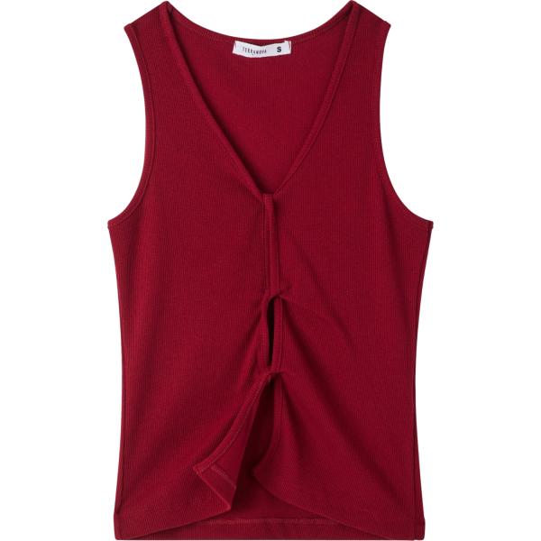 top Terranova rosso tinta unita
