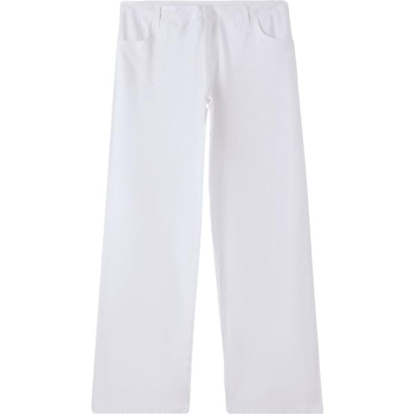 pantaloni Terranova bianco tinta unita