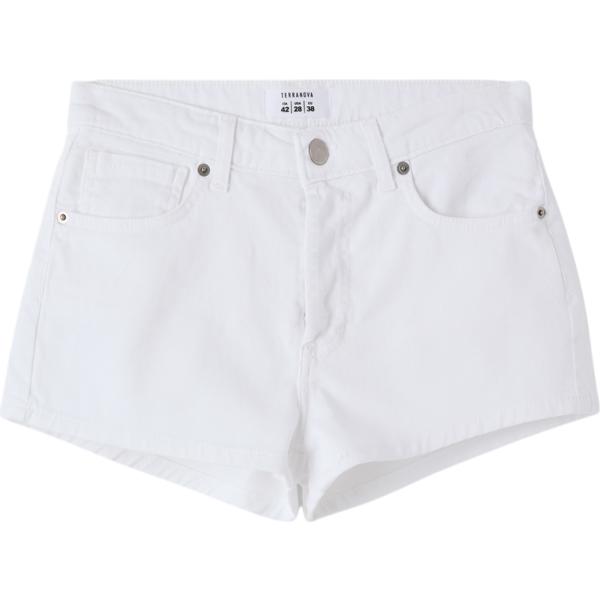 shorts Terranova bianco tinta unita