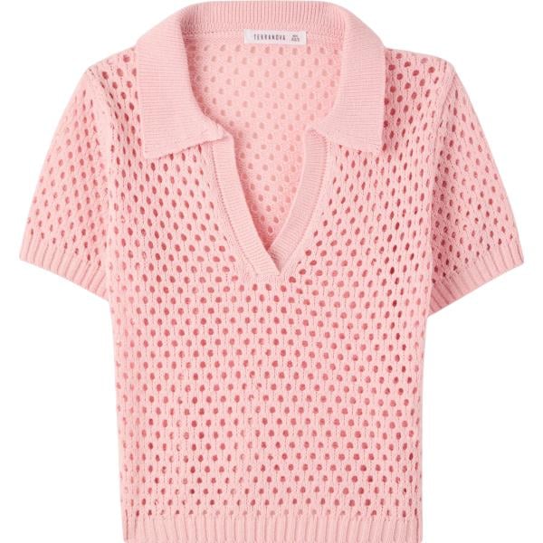 polo Terranova rosa tinta unita