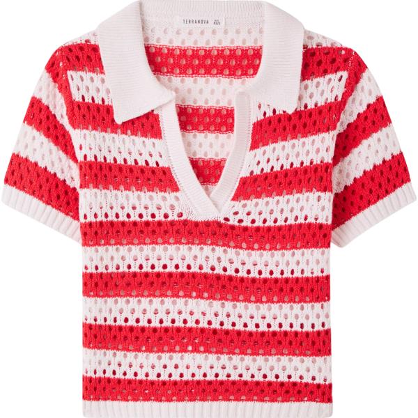 t-shirt Terranova rosa a righe