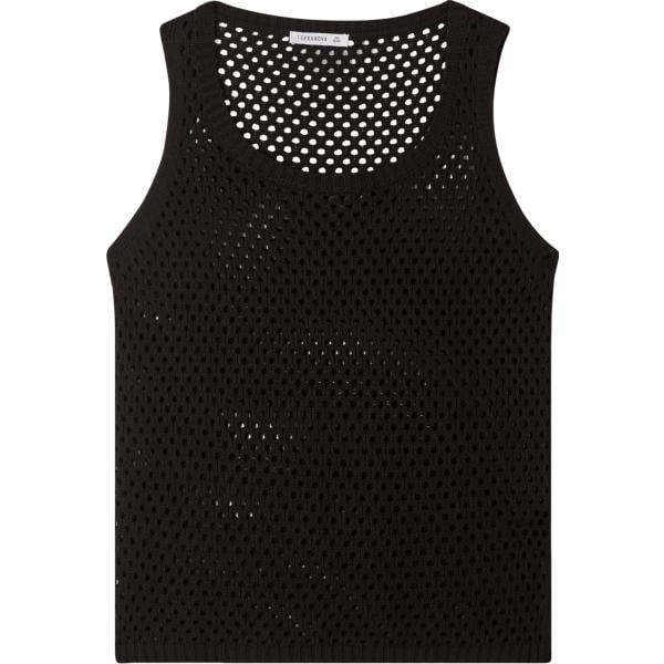 top Terranova nero tinta unita