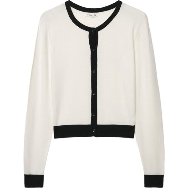 cardigans Terranova bianco tinta unita