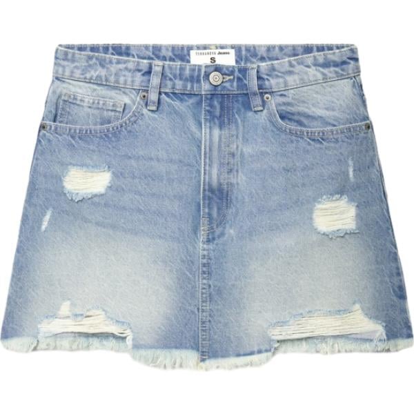 minigonne Terranova blu tinta unita