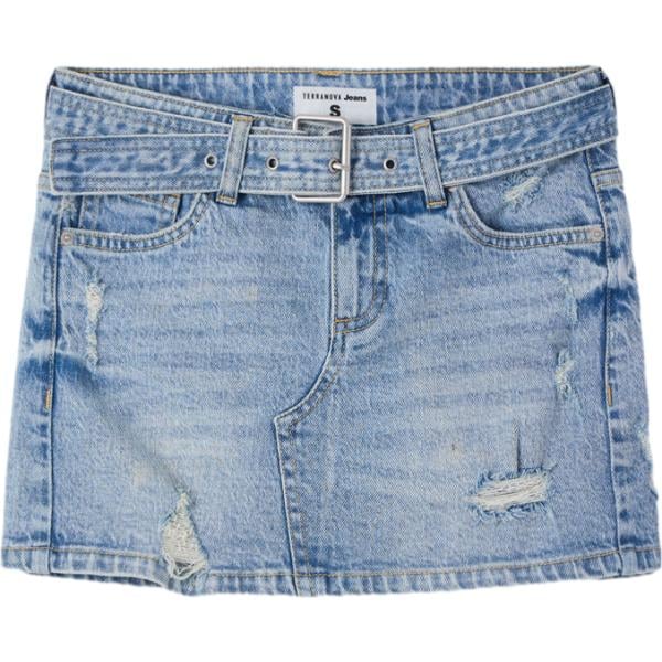 minigonne Terranova blu tinta unita