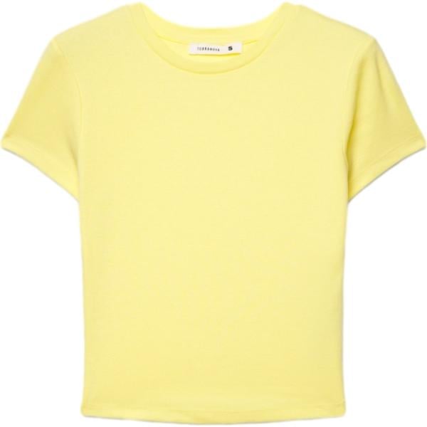 t-shirt Terranova giallo tinta unita