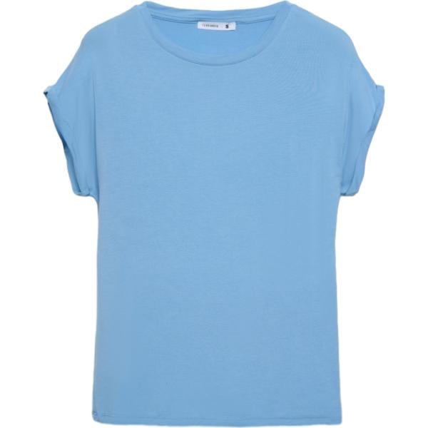 t-shirt Terranova blu tinta unita