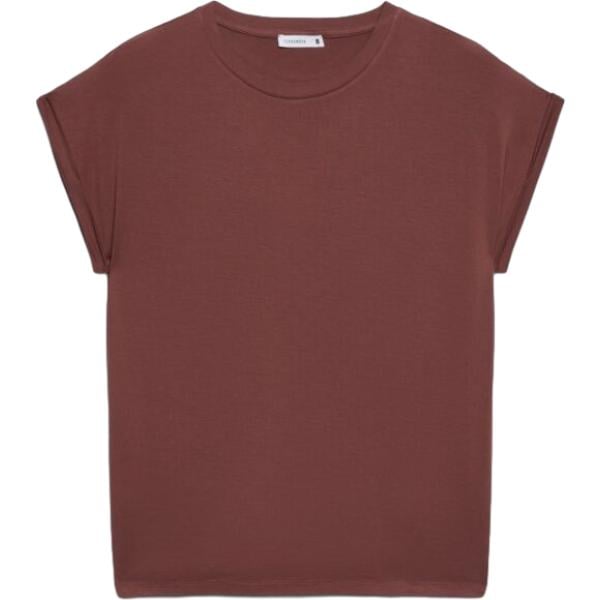 t-shirt Terranova marrone tinta unita