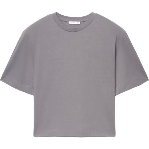 t-shirt Terranova grigio tinta unita