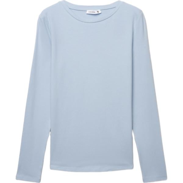 t-shirt Terranova blu tinta unita