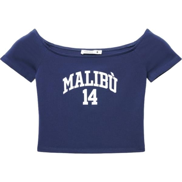 t-shirt Terranova blu con stampe