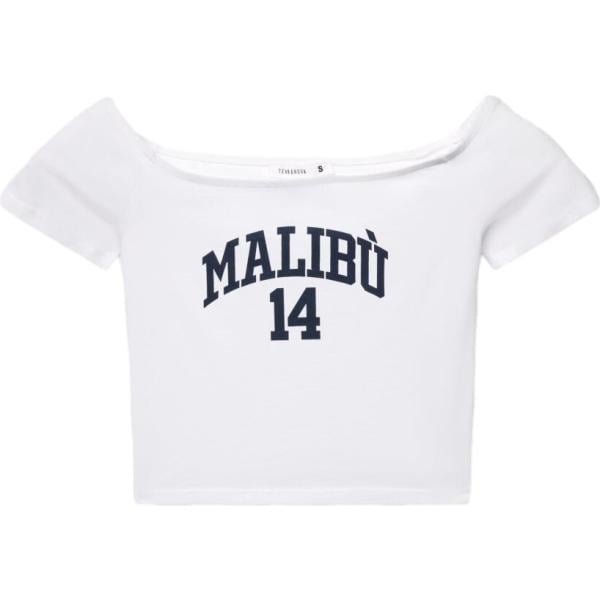 t-shirt Terranova bianco con stampe
