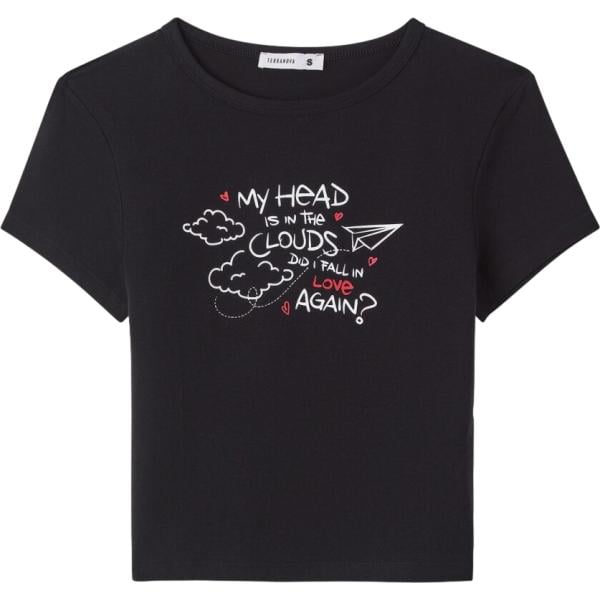 t-shirt Terranova nero con stampe