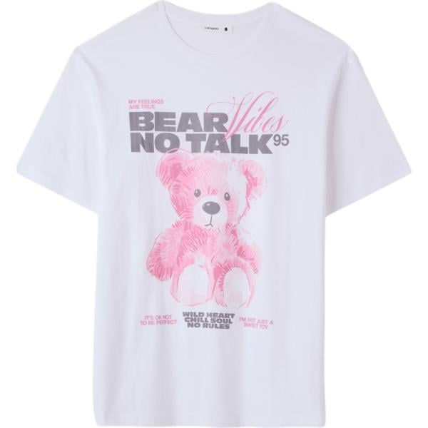 t-shirt Terranova bianco con stampe