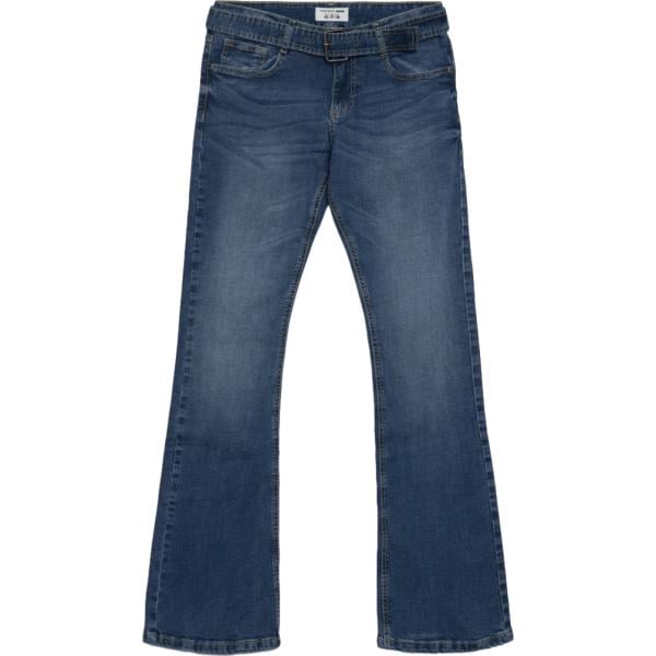 jeans a zampa Terranova blu tinta unita