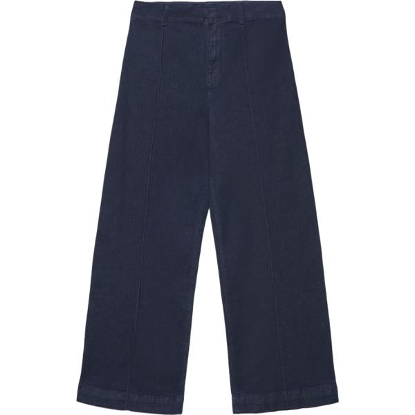 Jeans da donna in blu scuro lungo in denim Terranova
