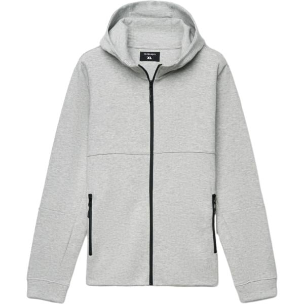 felpe con cappuccio Terranova grigio tinta unita
