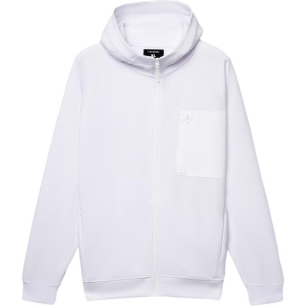 felpe con cappuccio Terranova bianco tinta unita