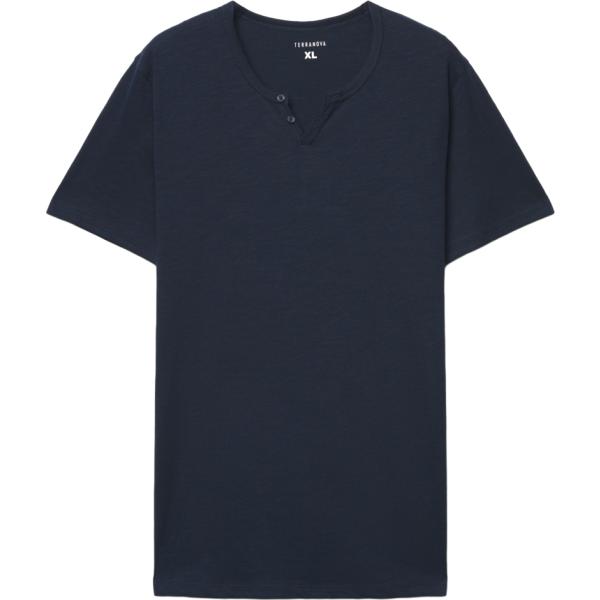 t-shirt Terranova blu tinta unita