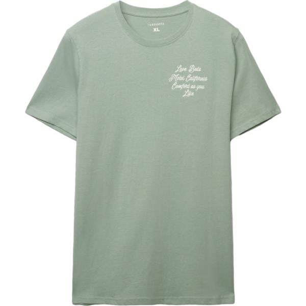 t-shirt Terranova verde con stampe