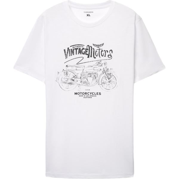 t-shirt Terranova bianco con stampe