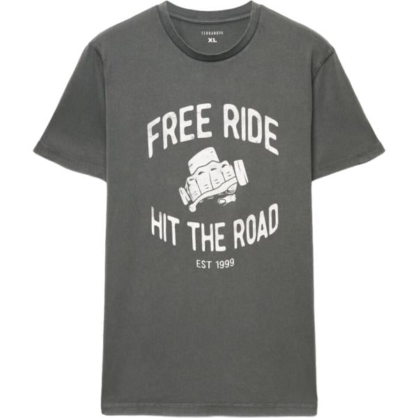 t-shirt Terranova grigio con stampe