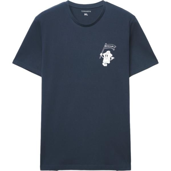 t-shirt Terranova blu con stampe