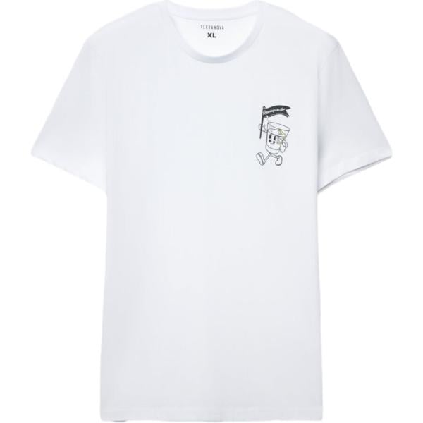 t-shirt Terranova bianco con stampe