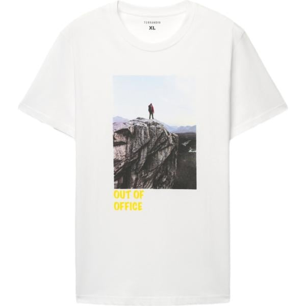 t-shirt Terranova bianco con stampe