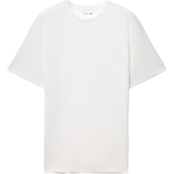 t-shirt Terranova bianco tinta unita