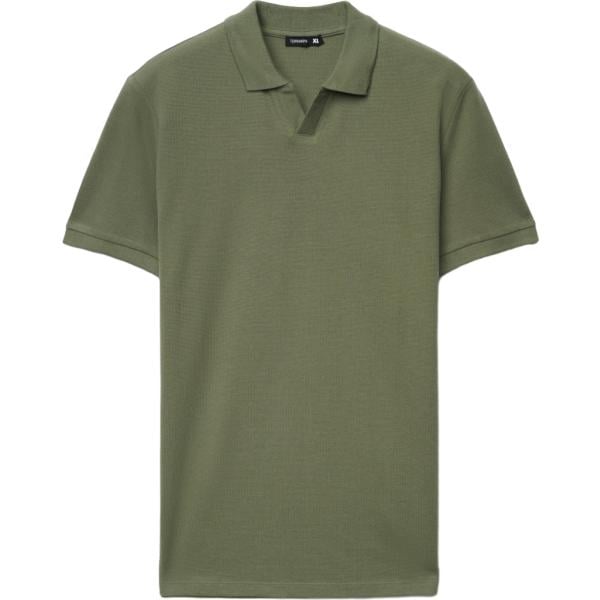 polo Terranova verde tinta unita