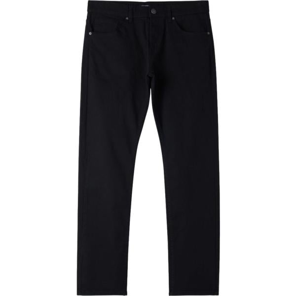 Pantaloni da uomo in nero pece lungo con zip in cotone Terranova