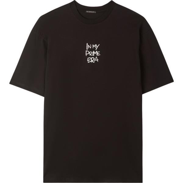 t-shirt Terranova nero con stampe