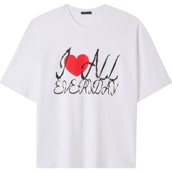 t-shirt Terranova bianco con stampe