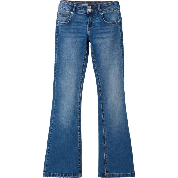 jeans a zampa Terranova blu tinta unita